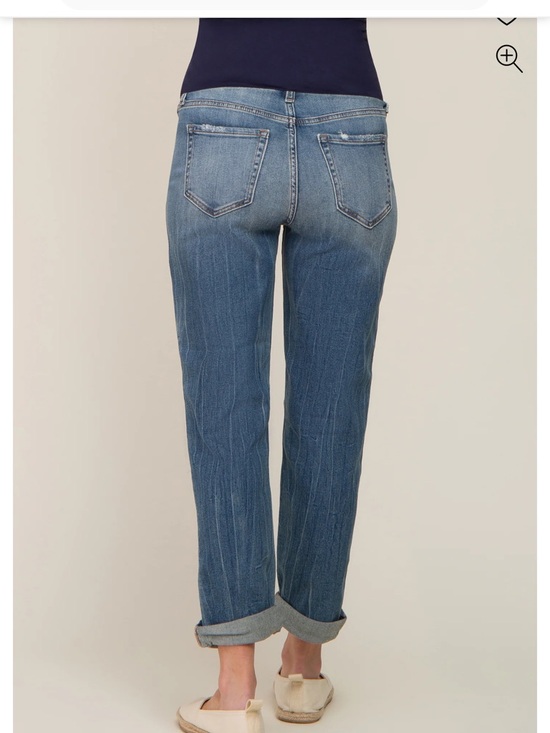 Pink blush maternity size 32 jeans with fabric waistband - Picture 6 of 13